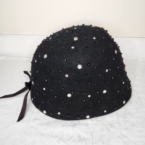 Vintage Bead Rhinestone Cloche Hat - Picture 5 of 11
